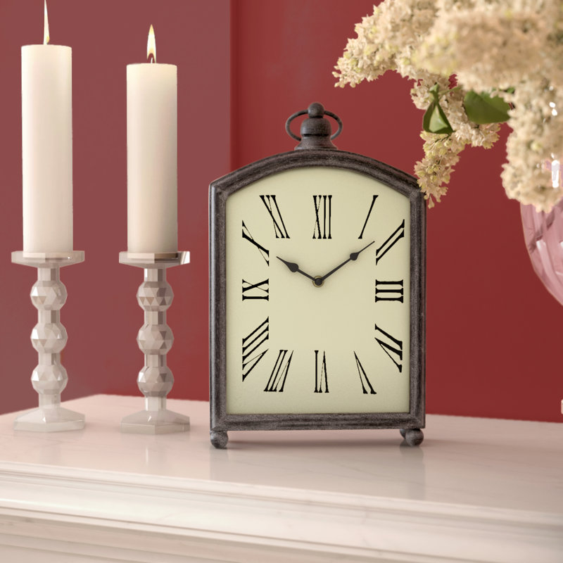 Alcott Hill Antiqued Tabletop Clock & Reviews Wayfair
